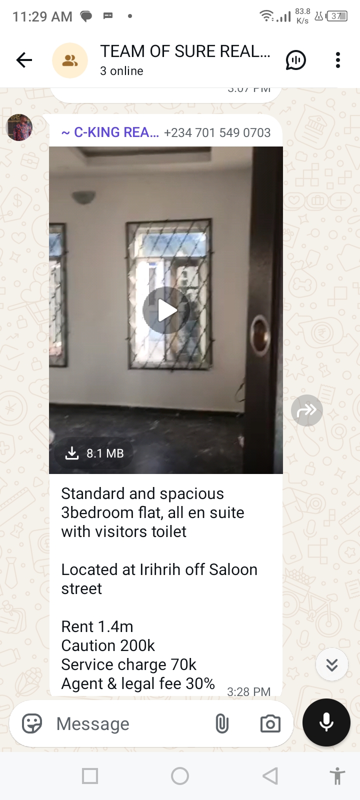 Standard and spacious 3 bedroom